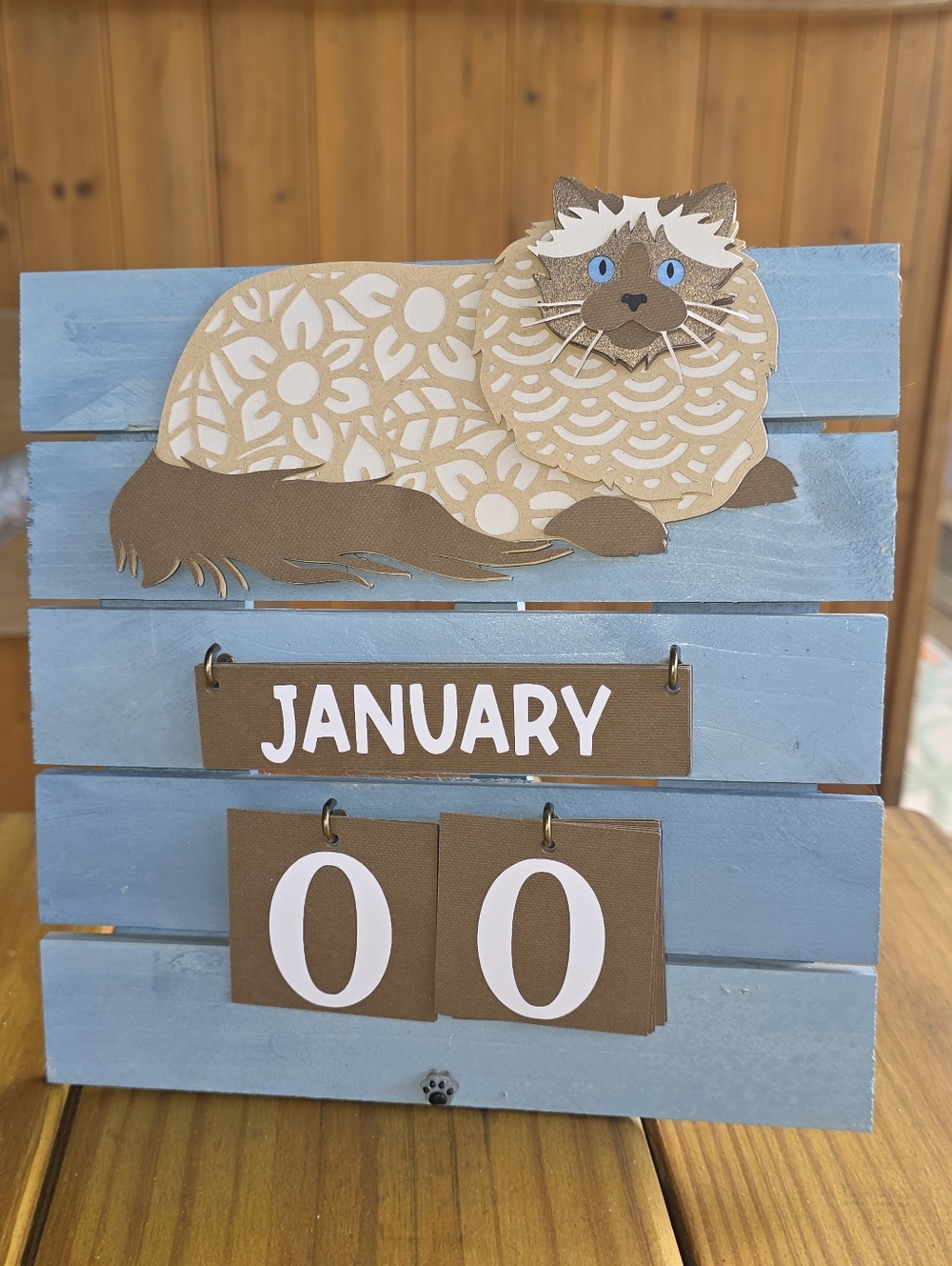 3D SIAMESE PERSIAN Perpetual Calendar (Includes 50% Donation)